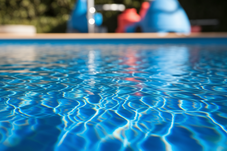 bord-piscine-eau-bleue-reflets-soleil
