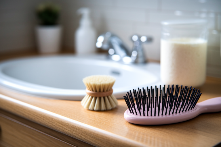 brosse-cheveux-plan-bois-outils