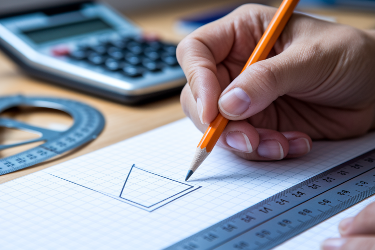 crayon-rectangle-regle-papier-millimetre