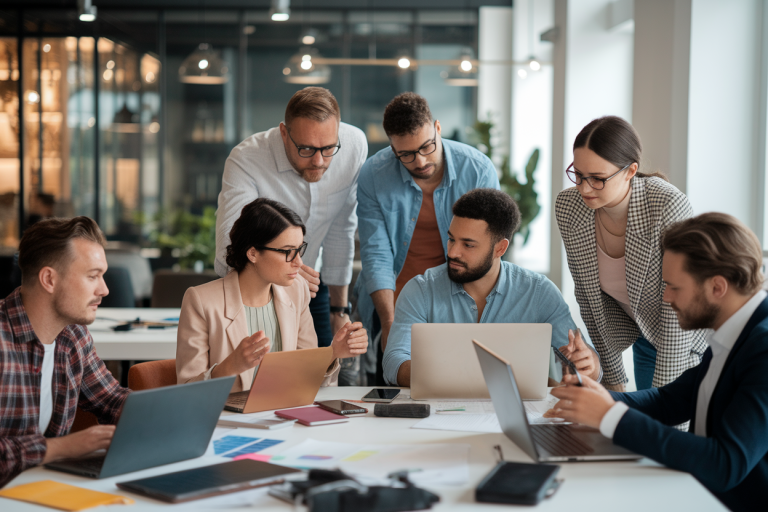 groupe-divers-coworking-collaboration