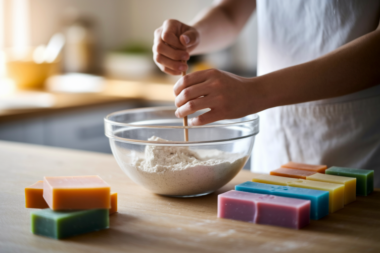 personne-dos-cuisine-savons-colores