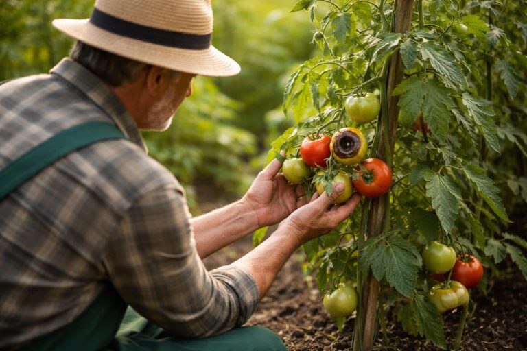 jardinier-plantes-tomates-potager-ensoleille