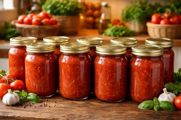 bocaux-sauce-tomate-table-bois